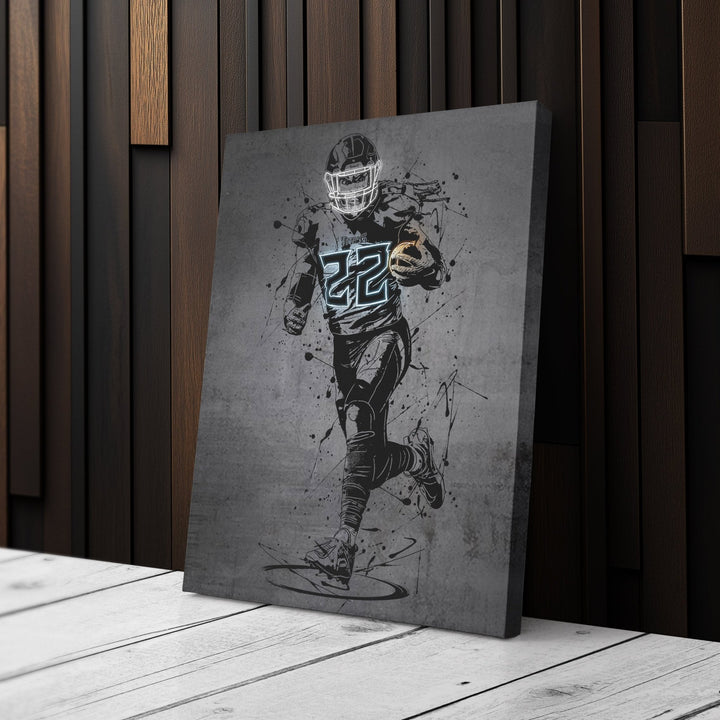 Derrick Henry Neon Canvas Art | Modern Wall Decor for Titans Fans - CanvasNeon