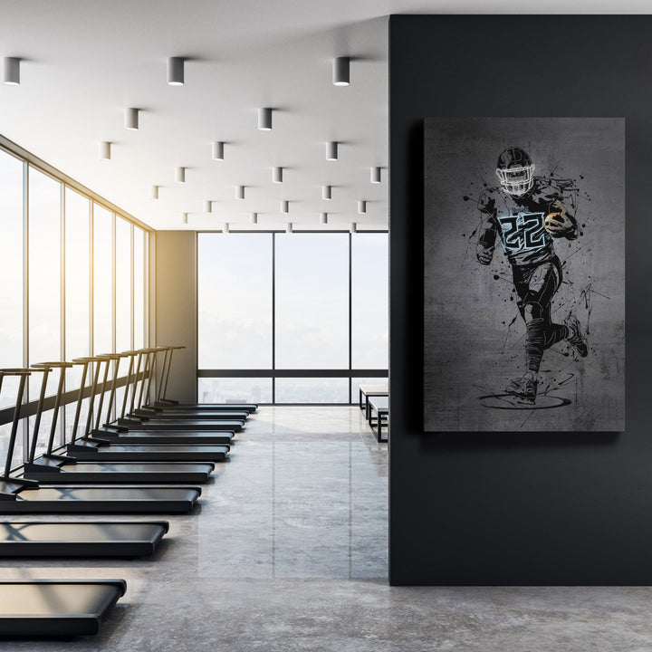 Derrick Henry Neon Canvas Art | Modern Wall Decor for Titans Fans - CanvasNeon
