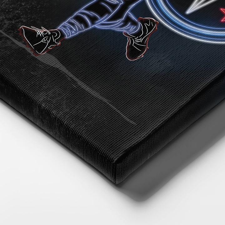 Derrick Henry Neon Canvas Art | Titans Wall Decor - CanvasNeon