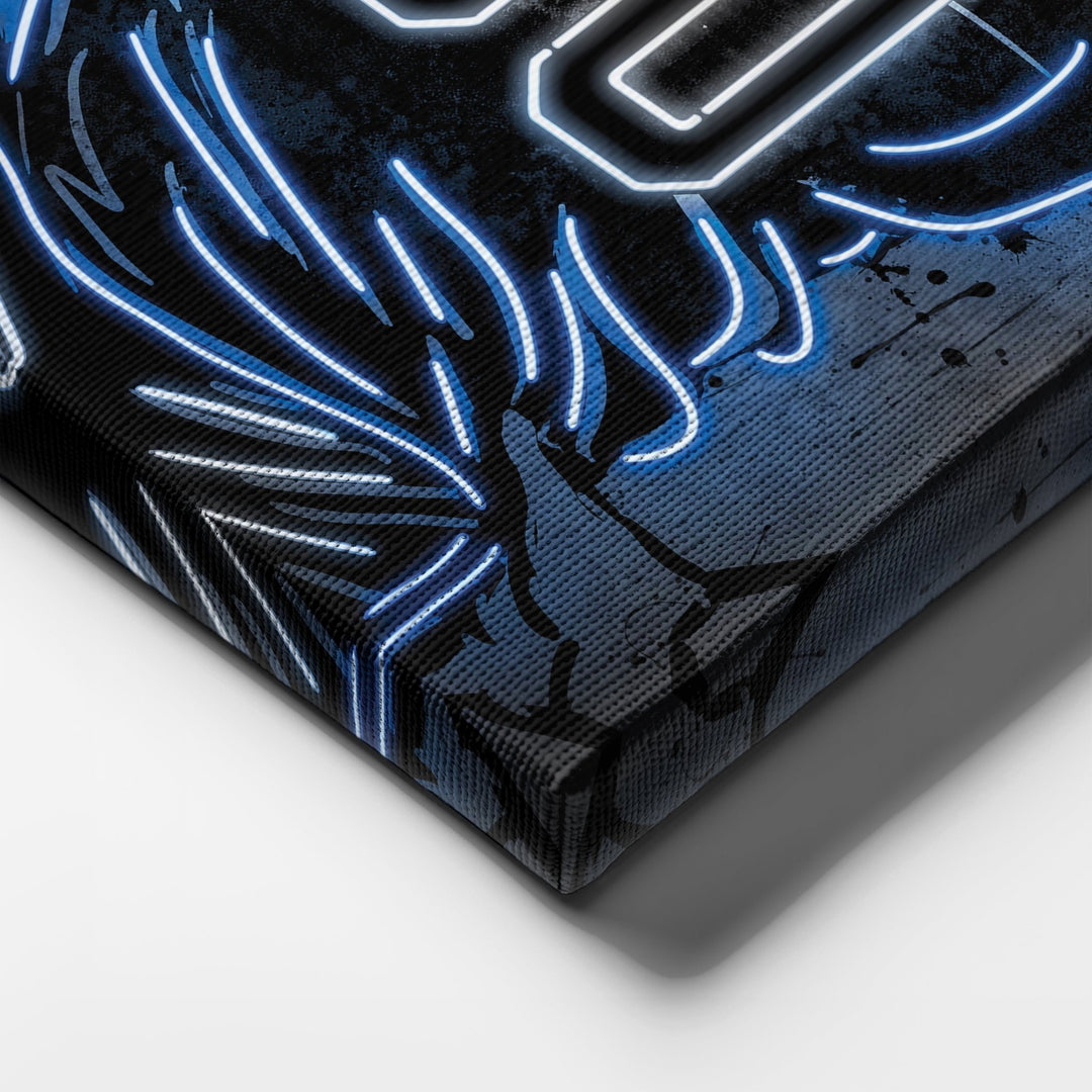 Detroit Lions Custom Jersey Canvas | Neon Wall Art - CanvasNeon