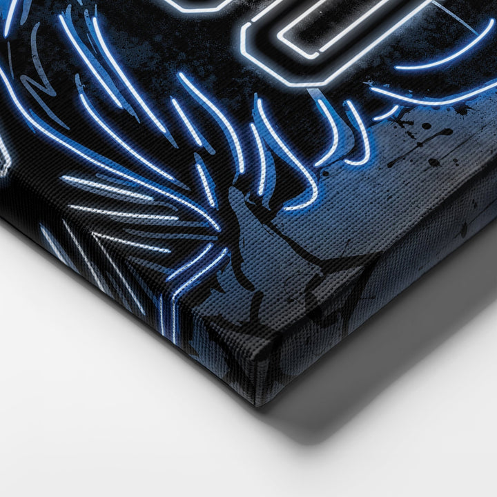 Detroit Lions Custom Jersey Canvas | Neon Wall Art - CanvasNeon