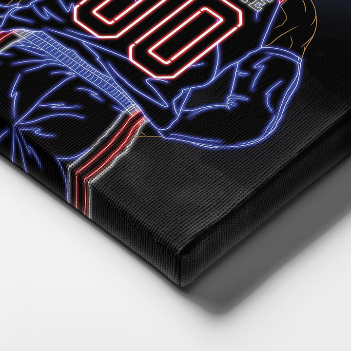Detroit Pistons Personalized Jersey Canvas | Neon Wall Art - CanvasNeon