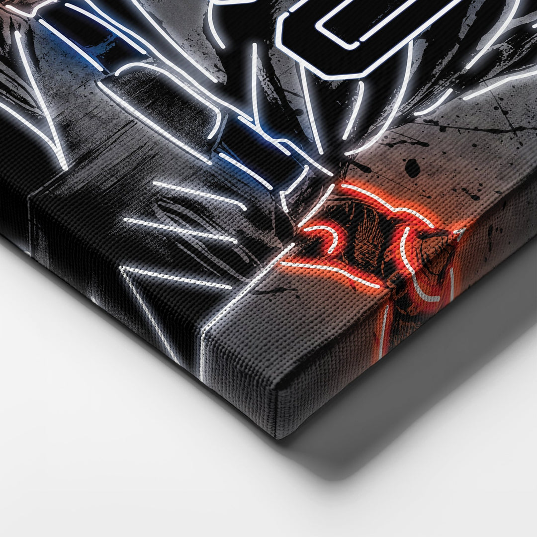 Detroit Tigers Custom Jersey Canvas | Neon Wall Art - CanvasNeon