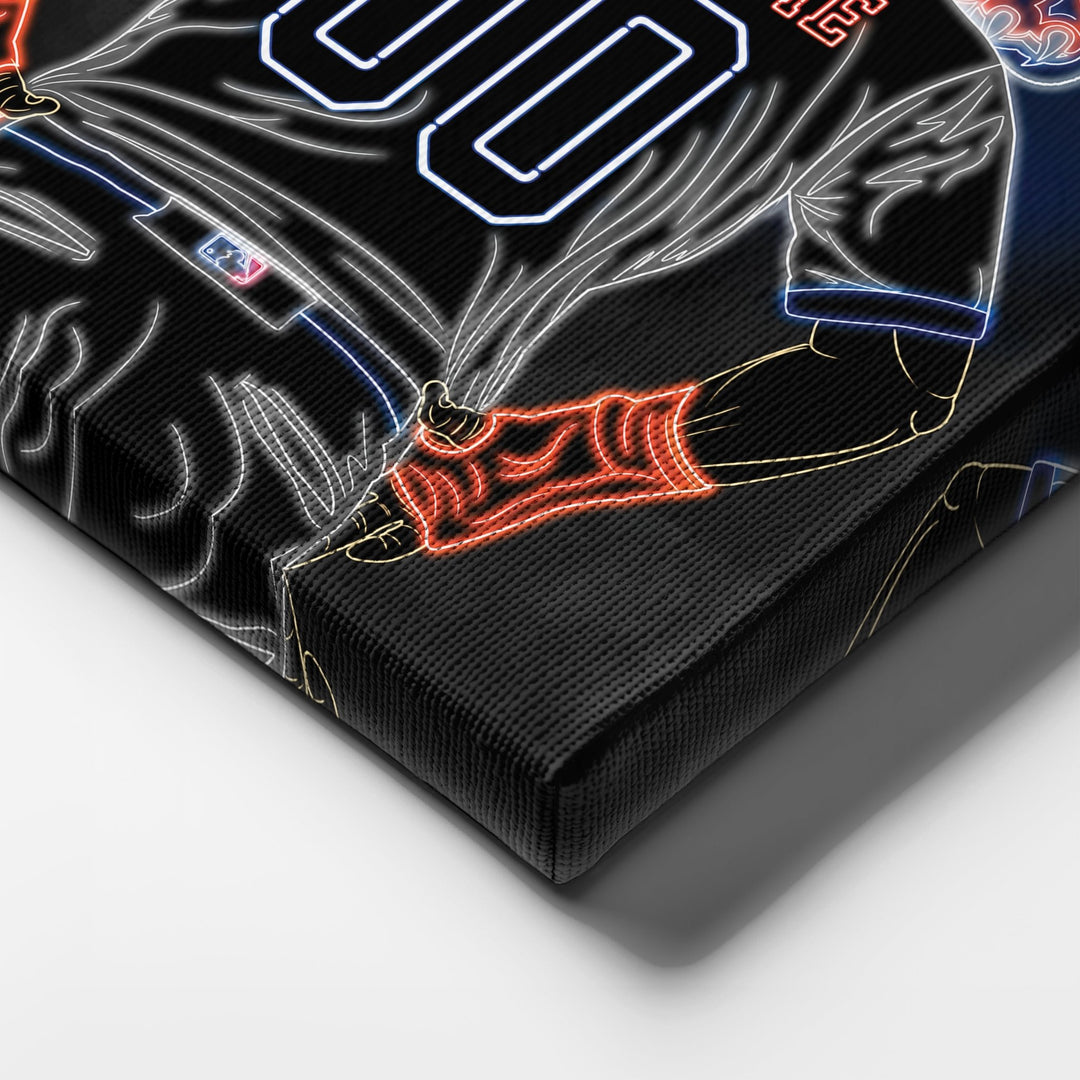 Detroit Tigers Personalized Jersey Canvas | Neon Wall Art - CanvasNeon