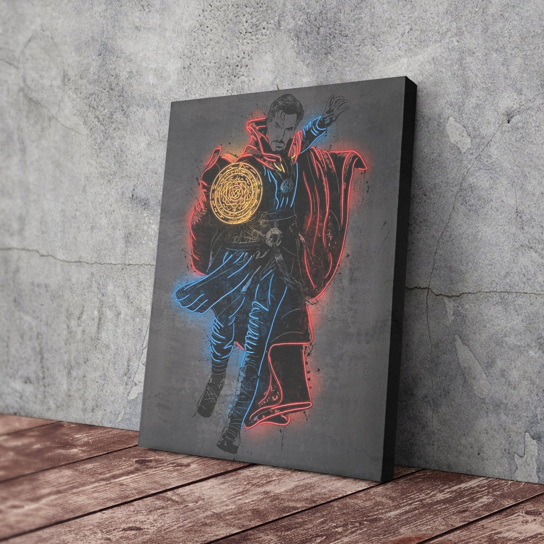 Doctor Strange Canvas | Marvel Neon Wall Art - CanvasNeon