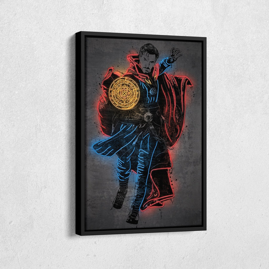 Doctor Strange Canvas | Marvel Neon Wall Art - CanvasNeon