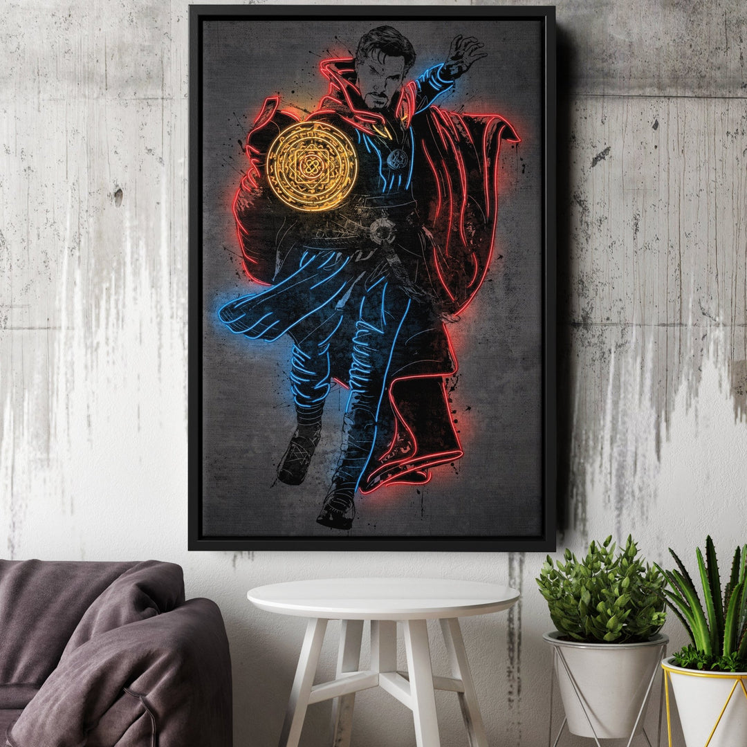 Doctor Strange Canvas | Marvel Neon Wall Art - CanvasNeon