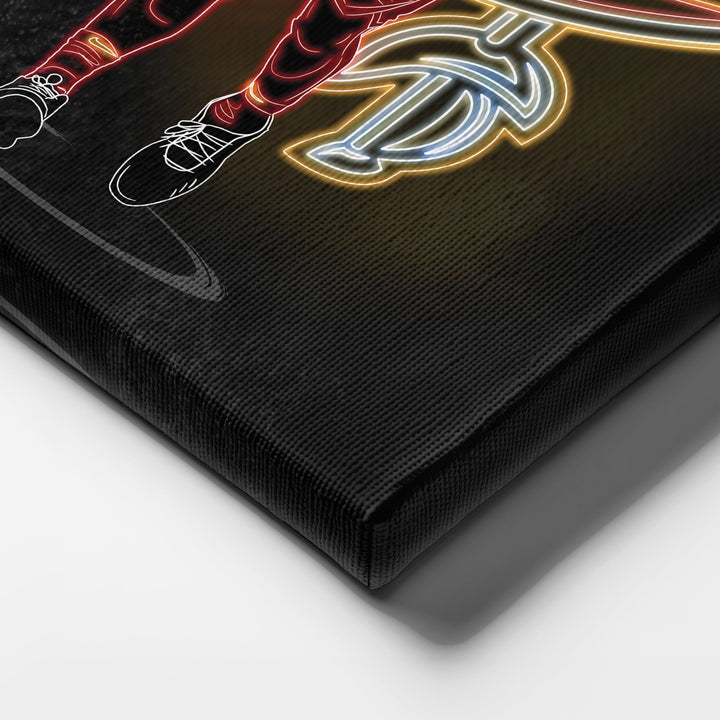 Donovan Mitchell Neon Canvas Art | Cavaliers Wall Decor - CanvasNeon