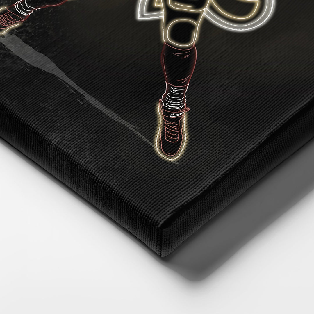 Drew Brees Neon Canvas Art | Saints Wall Decor - CanvasNeon