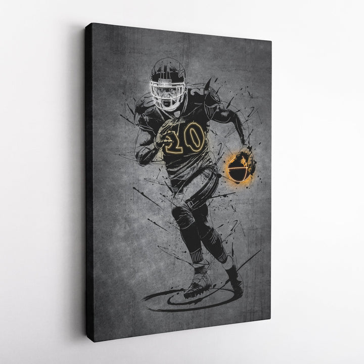 Ed Reed Neon Canvas Art | Modern Wall Decor for Ravens Fans - CanvasNeon