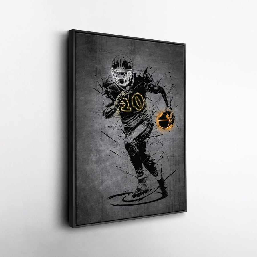 Ed Reed Neon Canvas Art | Modern Wall Decor for Ravens Fans - CanvasNeon