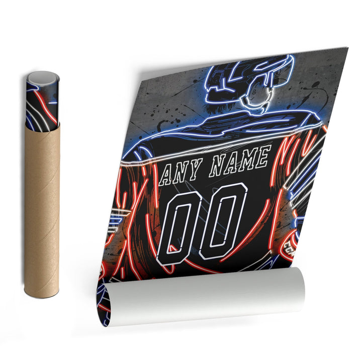 Edmonton Oilers Custom Jersey Canvas | Neon Wall Art - CanvasNeon