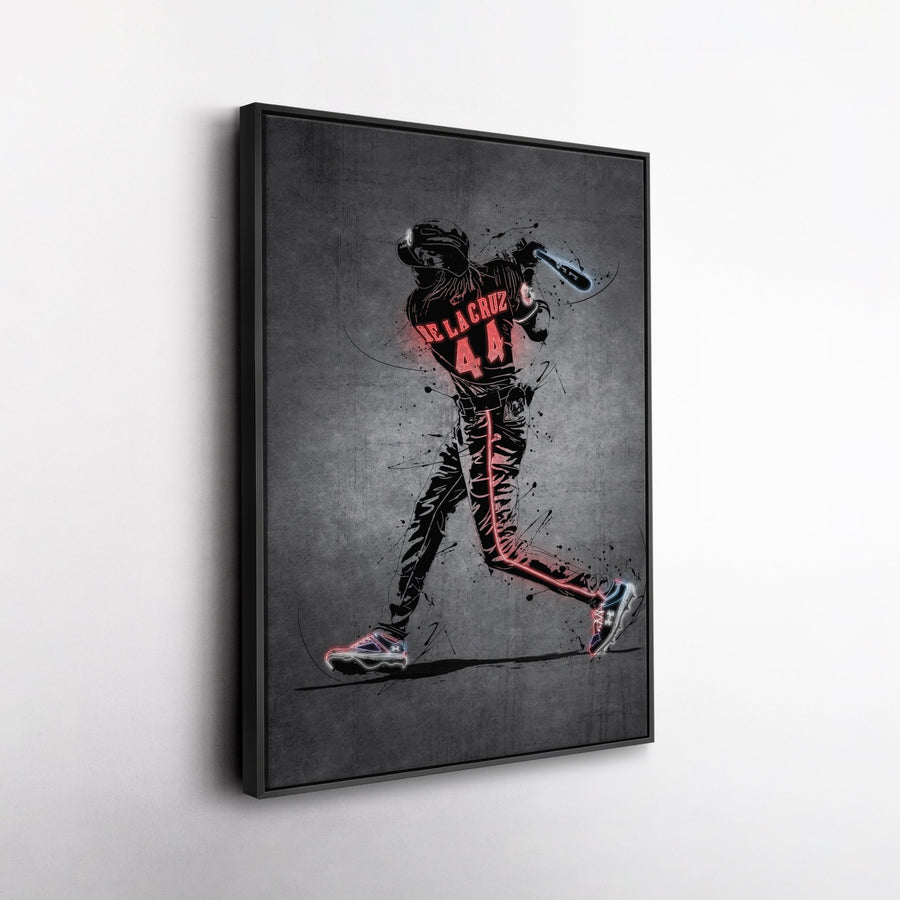 Elly De La Cruz Neon Canvas Art | Modern Wall Decor for Reds Fans - CanvasNeon