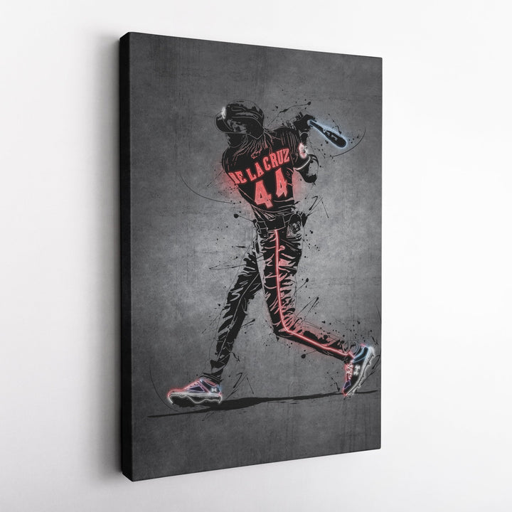 Elly De La Cruz Neon Canvas Art | Modern Wall Decor for Reds Fans - CanvasNeon