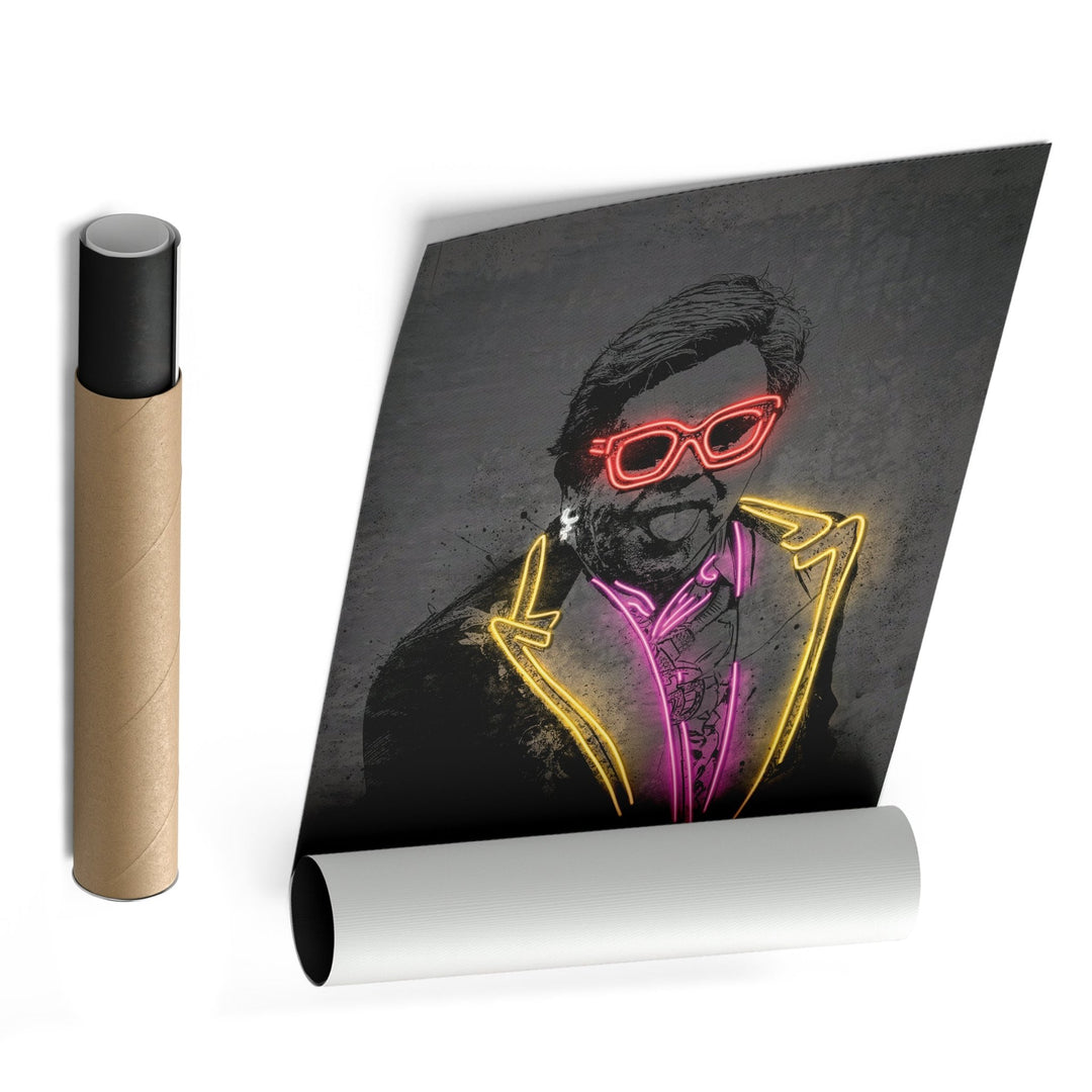 Elton John Neon Canvas Art | Music Wall Decor - CanvasNeon