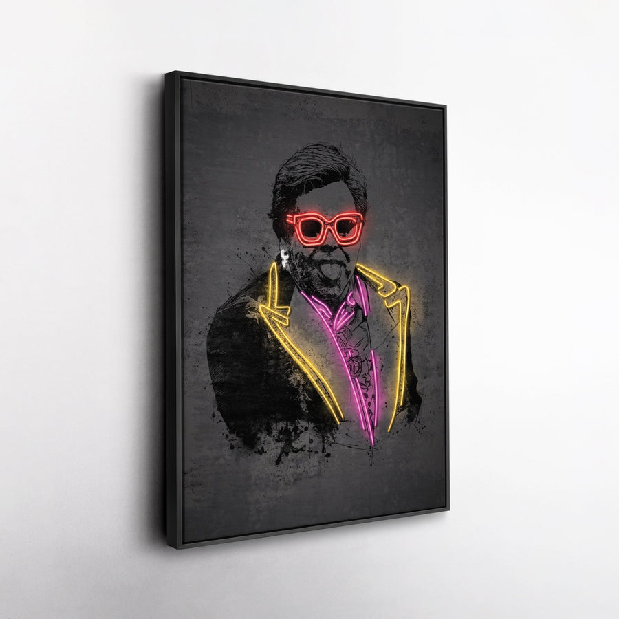 Elton John Neon Canvas Art | Music Wall Decor - CanvasNeon