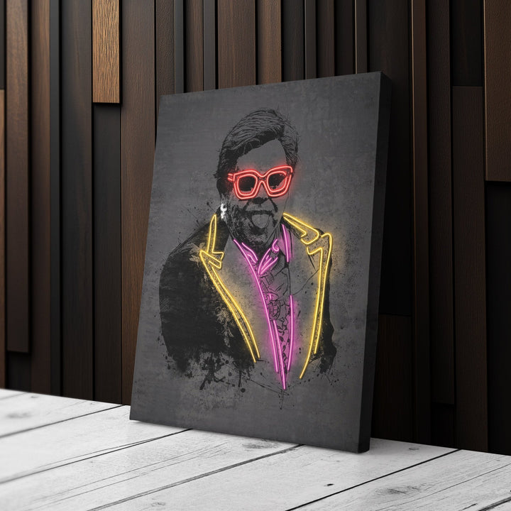 Elton John Neon Canvas Art | Music Wall Decor - CanvasNeon