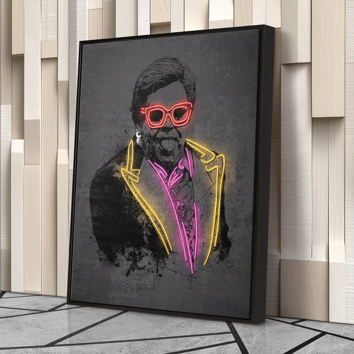 Elton John Neon Canvas Art | Music Wall Decor - CanvasNeon