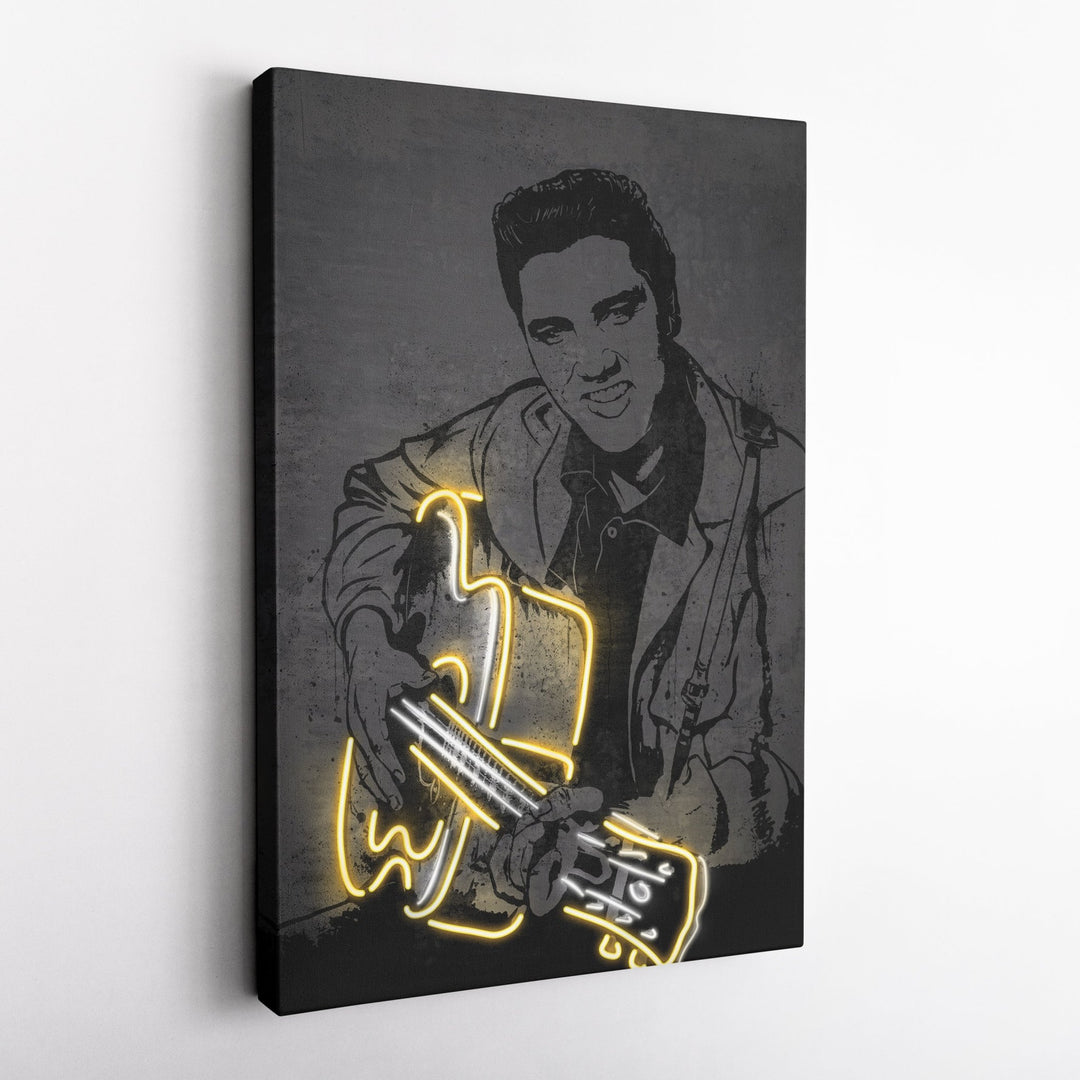 Elvis Presley Neon Canvas Art | Music Wall Decor - CanvasNeon