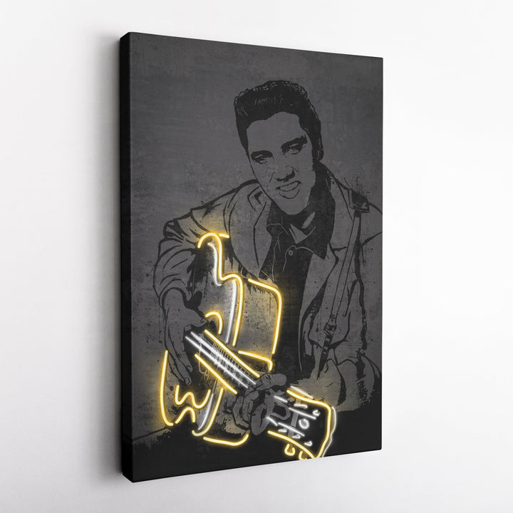 Elvis Presley Neon Canvas Art | Music Wall Decor - CanvasNeon