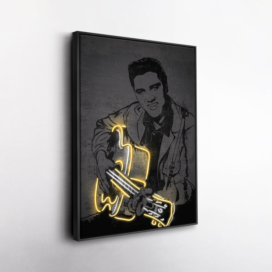 Elvis Presley Neon Canvas Art | Music Wall Decor - CanvasNeon