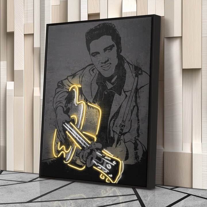 Elvis Presley Neon Canvas Art | Music Wall Decor - CanvasNeon