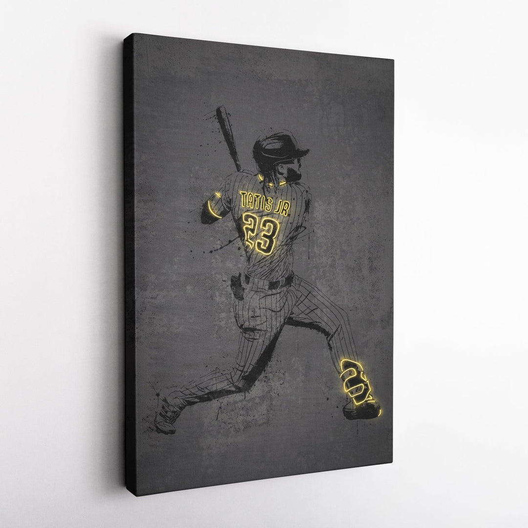Fernando Tatis Jr Neon Canvas Art | Modern Wall Decor for Padres Fans - CanvasNeon