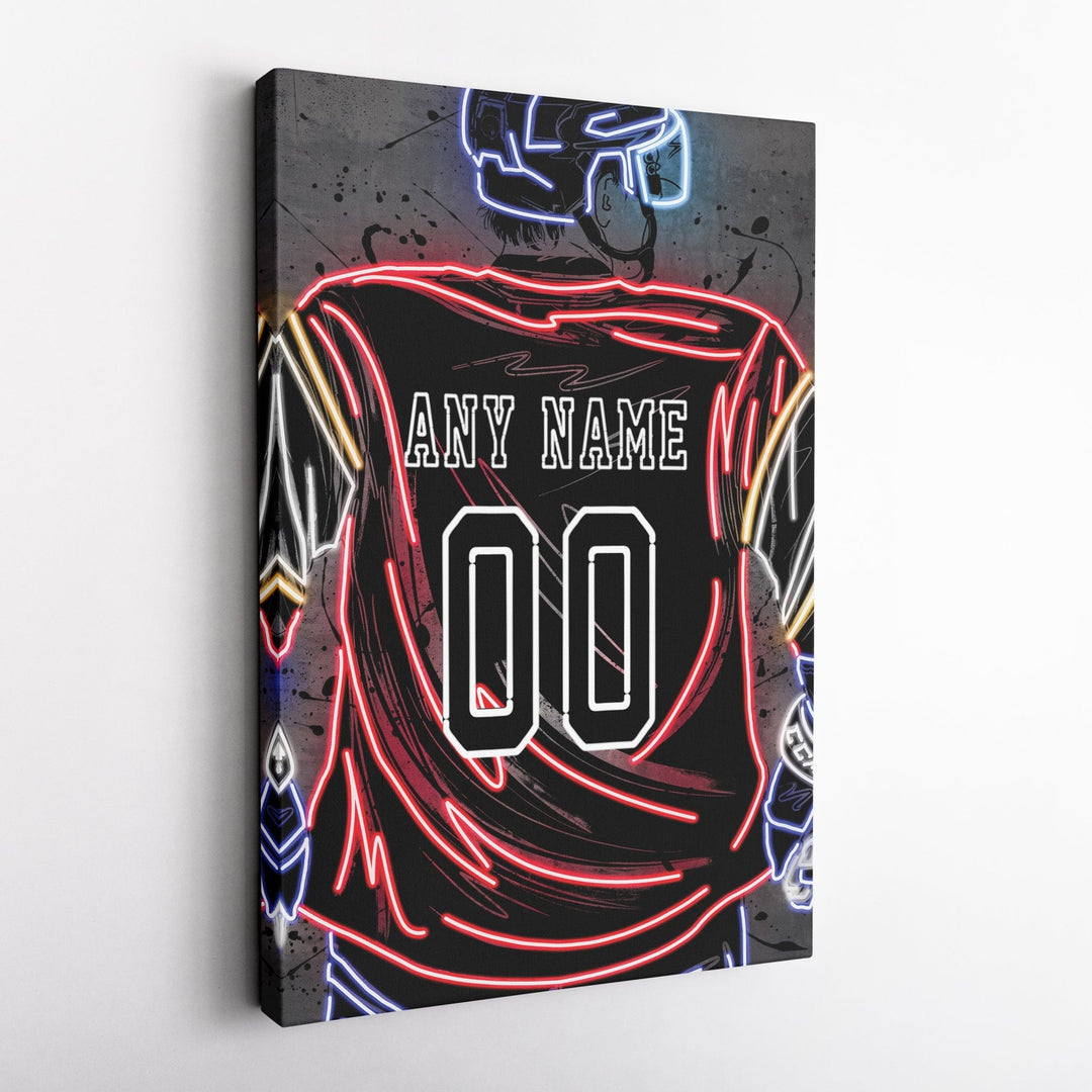 Florida Panthers Custom Jersey Canvas | Neon Wall Art - CanvasNeon