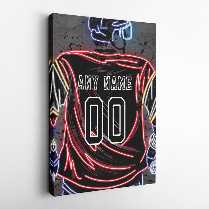 Florida Panthers Custom Jersey Canvas | Neon Wall Art - CanvasNeon