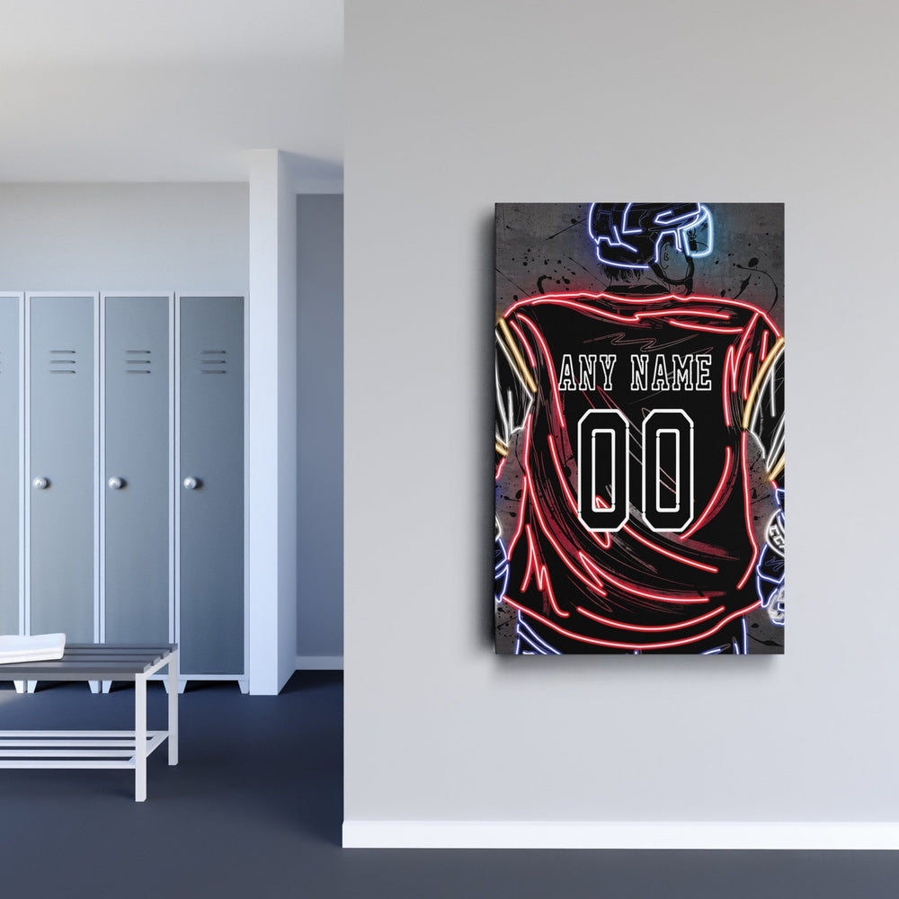 Florida Panthers Custom Jersey Canvas | Neon Wall Art - CanvasNeon