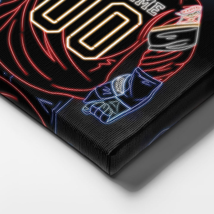Florida Panthers Personalized Jersey Canvas | Neon Wall Art - CanvasNeon