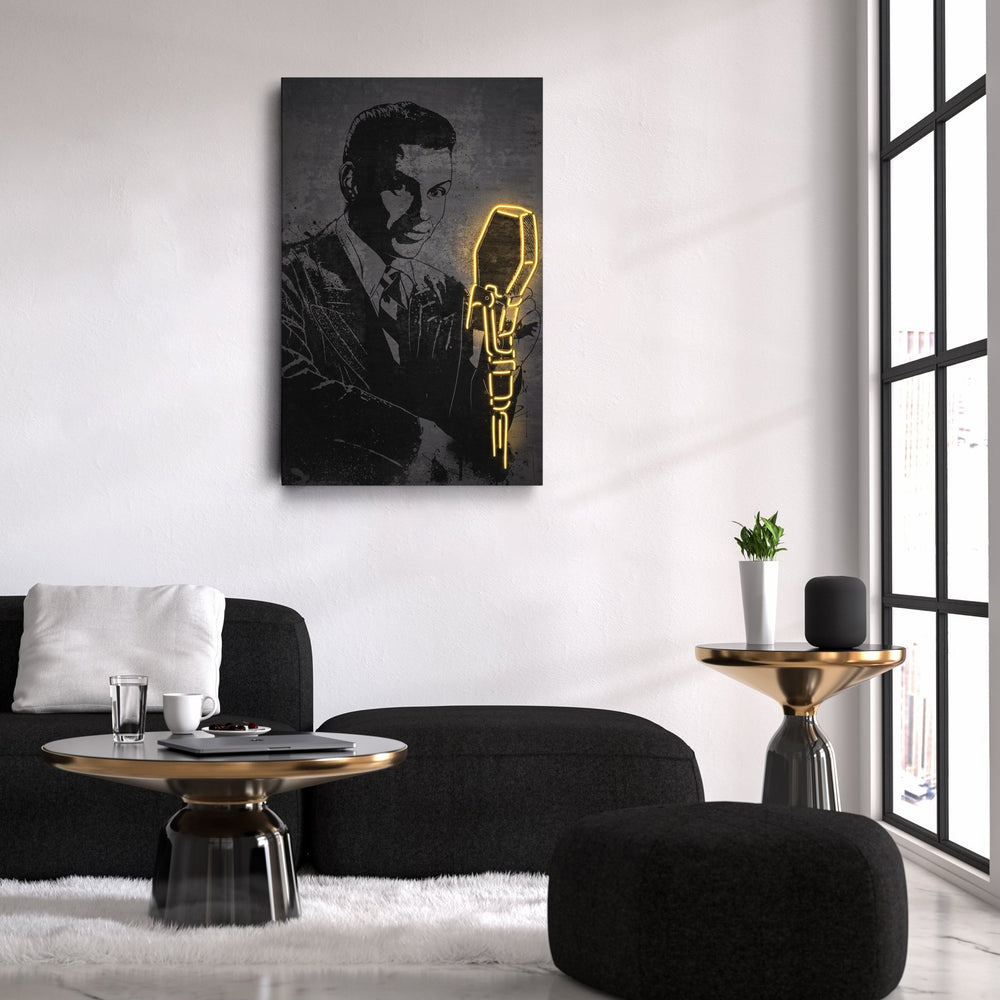 Frank Sinatra Neon Canvas Art | Music Wall Decor - CanvasNeon