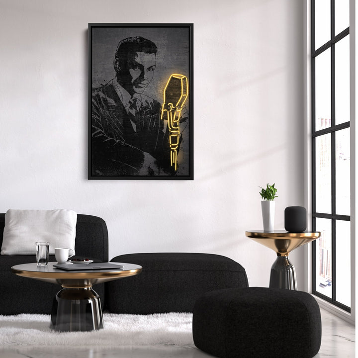 Frank Sinatra Neon Canvas Art | Music Wall Decor - CanvasNeon