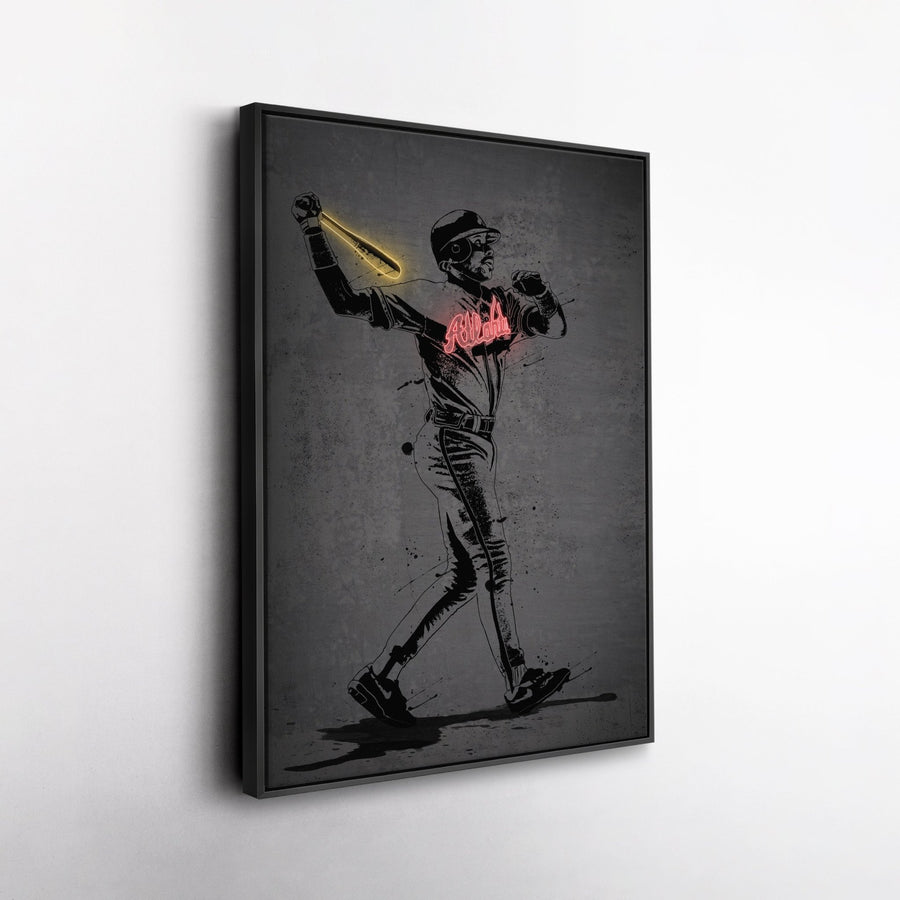 Fred McGriff Neon Canvas Art | Modern Wall Decor for Braves Fans - CanvasNeon