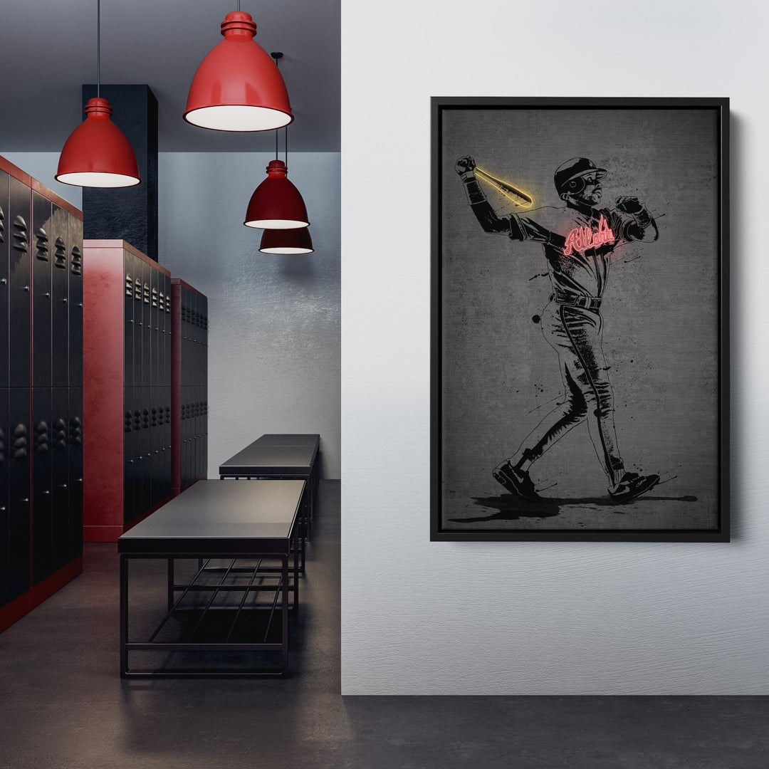 Fred McGriff Neon Canvas Art | Modern Wall Decor for Braves Fans - CanvasNeon