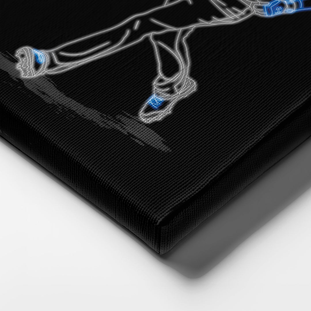 Freddie Freeman Neon Canvas Art | Dodgers Wall Decor - CanvasNeon