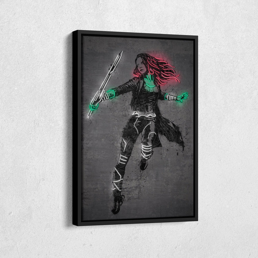 Gamora Canvas | Marvel Neon Wall Art - CanvasNeon