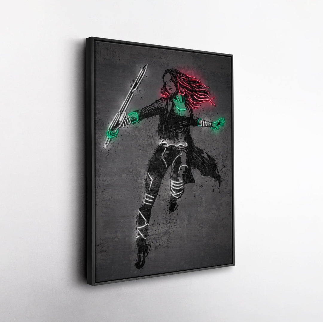 Gamora Canvas | Marvel Neon Wall Art - CanvasNeon