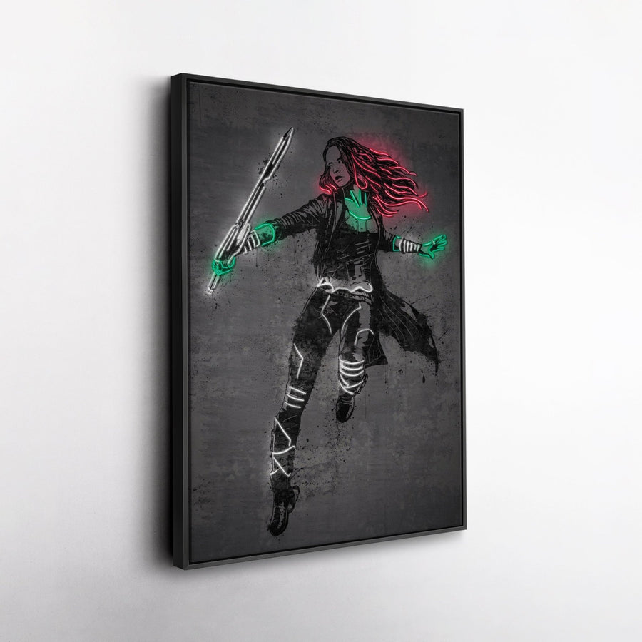 Gamora Canvas | Marvel Neon Wall Art - CanvasNeon