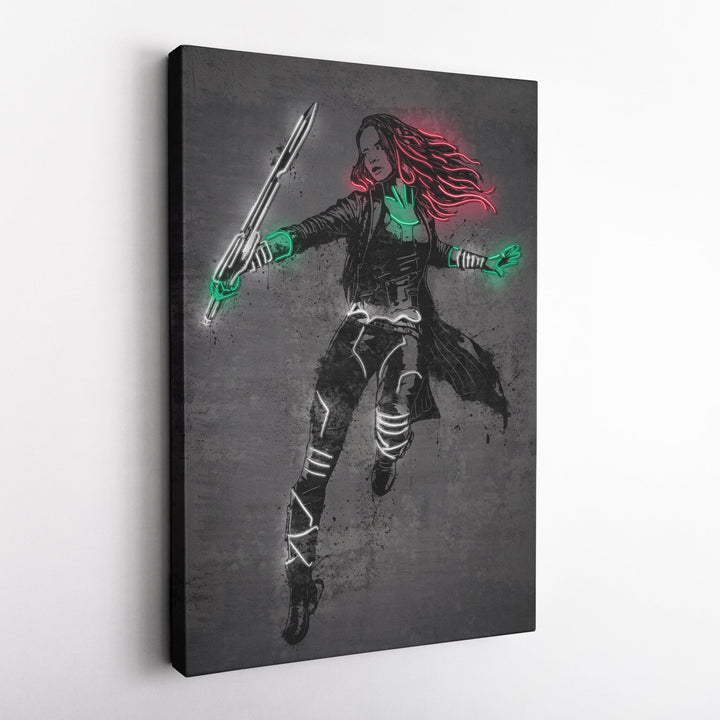 Gamora Canvas | Marvel Neon Wall Art - CanvasNeon