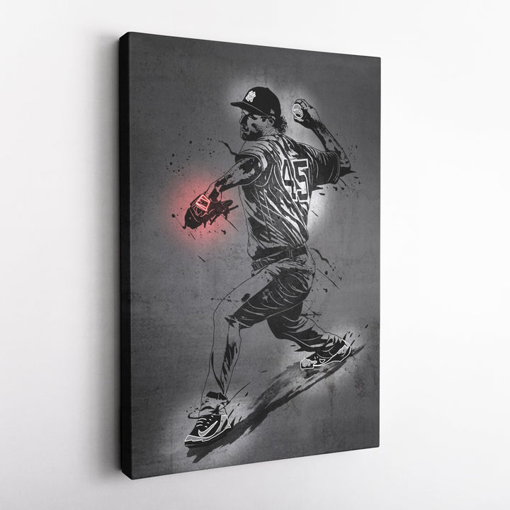 Gerrit Cole Neon Canvas Art | Modern Wall Decor for Yankees Fans - CanvasNeon