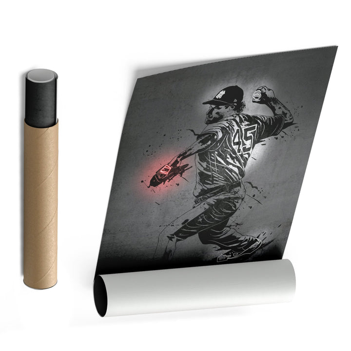Gerrit Cole Neon Canvas Art | Modern Wall Decor for Yankees Fans - CanvasNeon