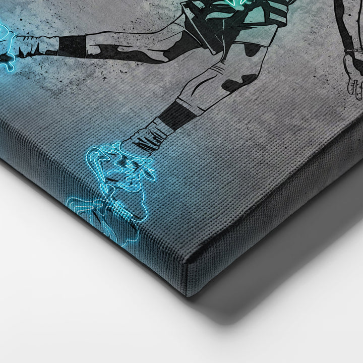 Giannis Antetokounmpo Neon Canvas Art | Modern Wall Decor for Bucks Fans - CanvasNeon