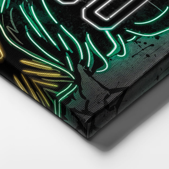 Green Bay Packers Custom Jersey Canvas | Neon Wall Art - CanvasNeon
