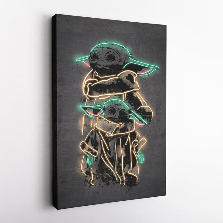 Grogu Canvas | Star Wars Neon Wall Art - CanvasNeon