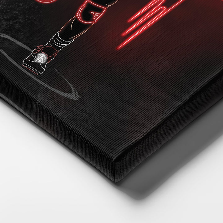 Hakeem Olajuwon Neon Canvas Art | Rockets Wall Decor - CanvasNeon