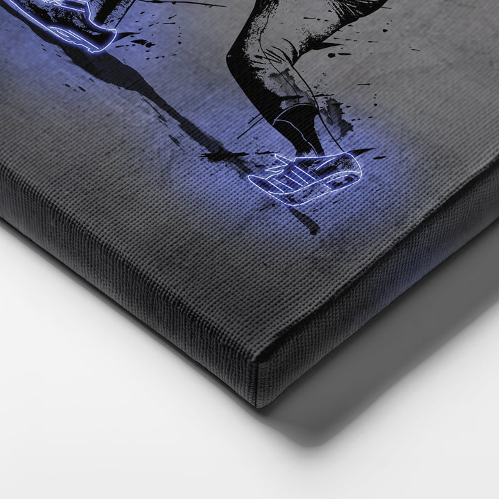 Hank Aaron Neon Canvas Art | Modern Wall Decor for Braves Fans - CanvasNeon