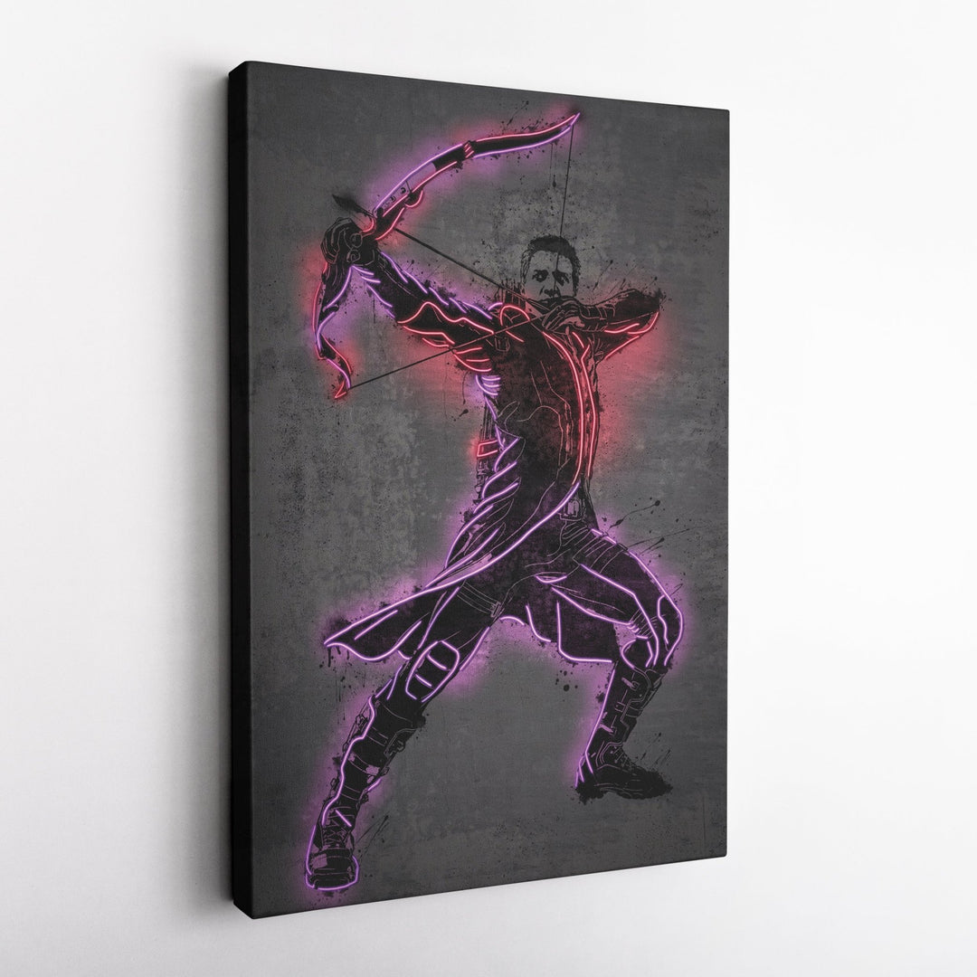 Hawkeye Canvas | Marvel Neon Wall Art - CanvasNeon