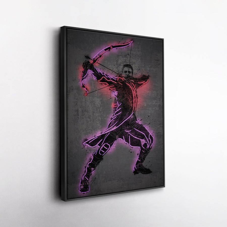 Hawkeye Canvas | Marvel Neon Wall Art - CanvasNeon