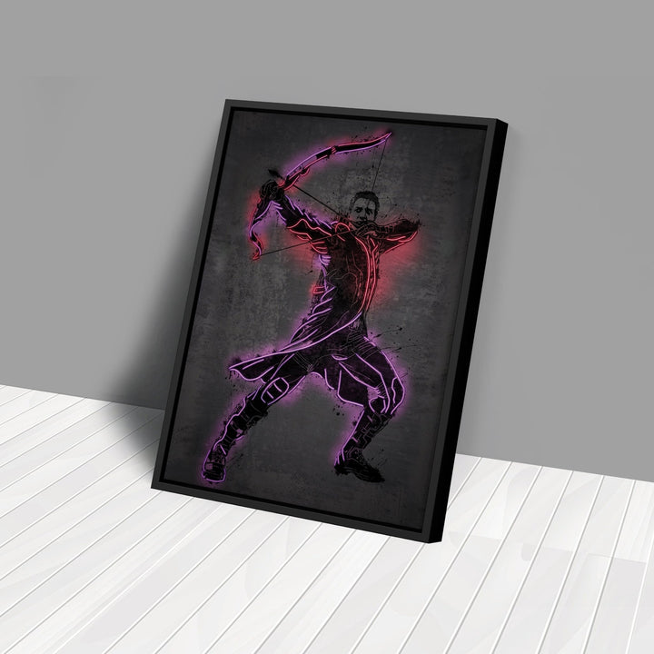 Hawkeye Canvas | Marvel Neon Wall Art - CanvasNeon